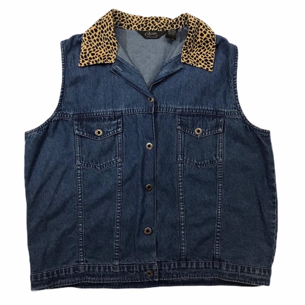 Vintage Animal Print Vest (XL)